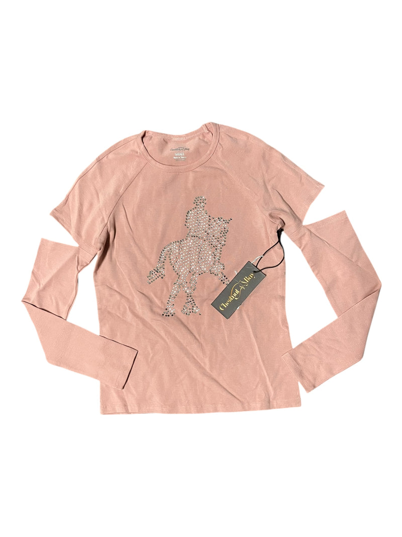 Chestnut Bay Crystal Dressage Tee *NWT* - Mauve - S - USED