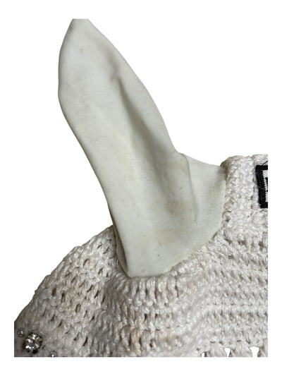 Equine Couture Bonnet - White/Bling - F/S - USED