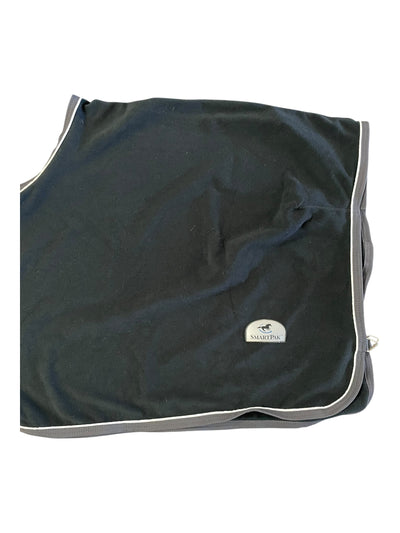 Smartpak Fleece Quarter Sheet - Black/White Piping - Size 78 - USED