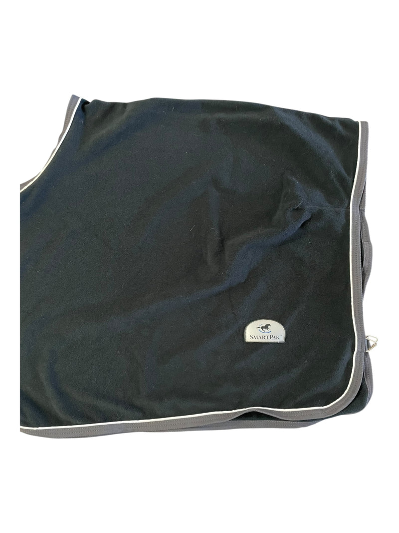 Smartpak Fleece Quarter Sheet - Black/White Piping - Size 78 - USED