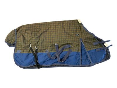 Country Pride T/O Sheet - Olive Plaid/Royal Blue - 64" - USED
