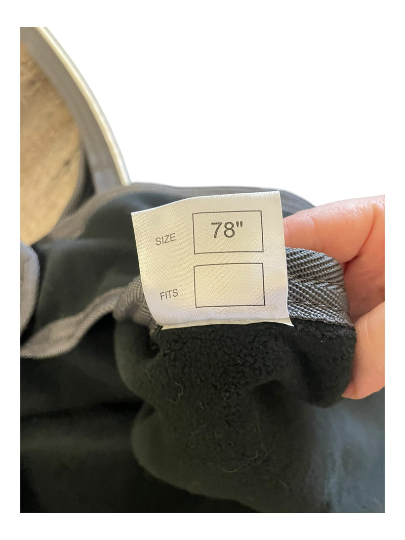 Smartpak Fleece Quarter Sheet - Black/White Piping - Size 78 - USED