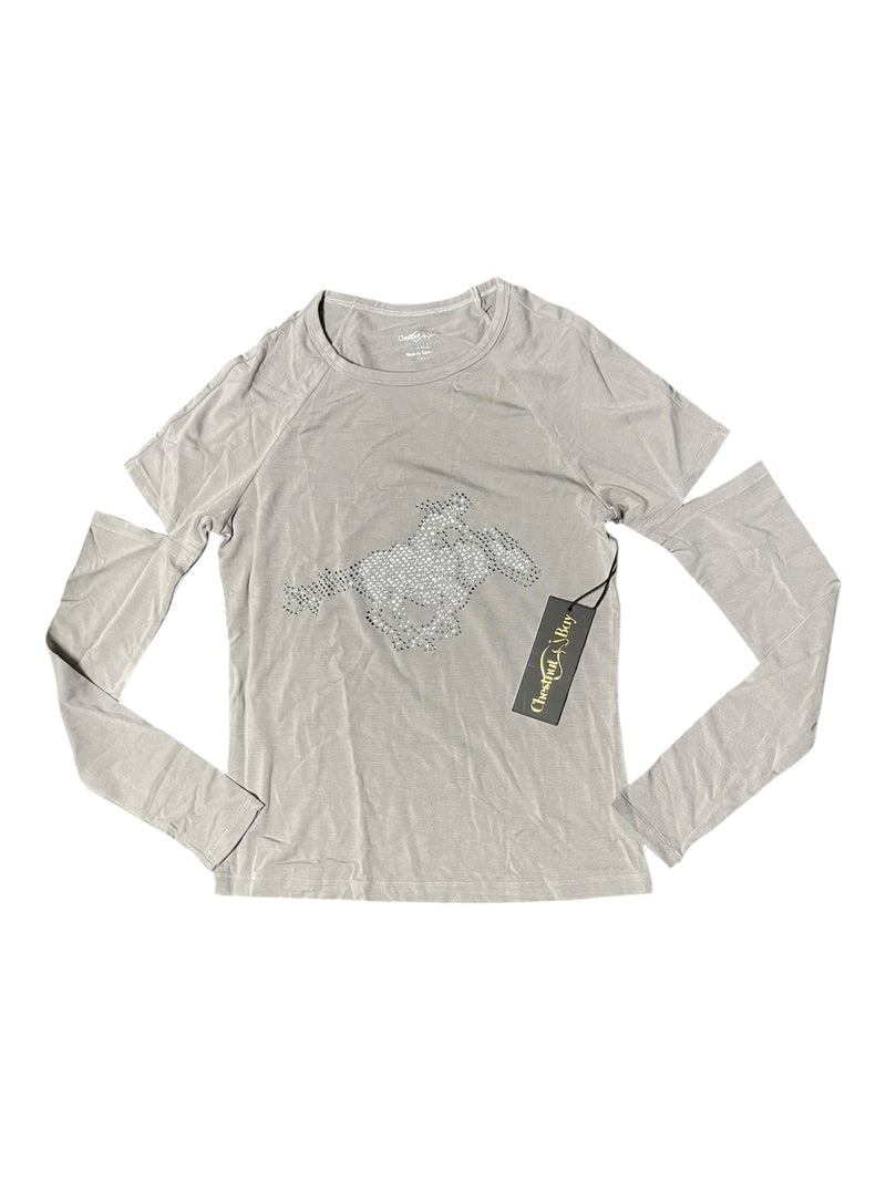 Chestnut Bay Crystal Western Tee *NWT* - Ash - S - USED