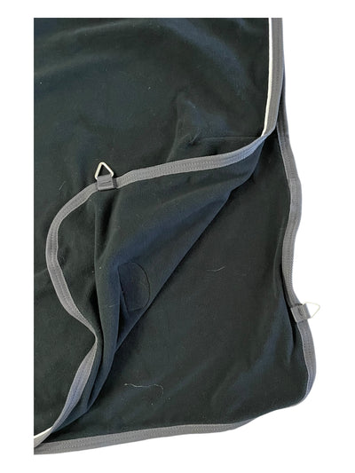 Smartpak Fleece Quarter Sheet - Black/White Piping - Size 78 - USED