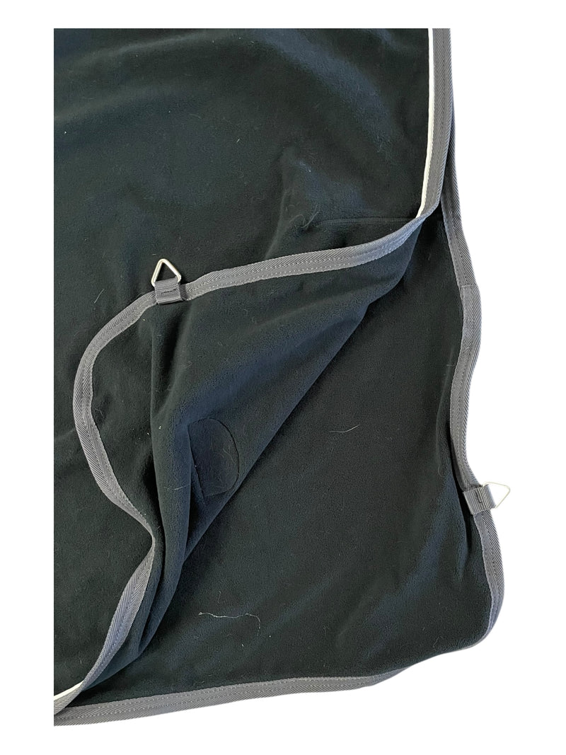Smartpak Fleece Quarter Sheet - Black/White Piping - Size 78 - USED