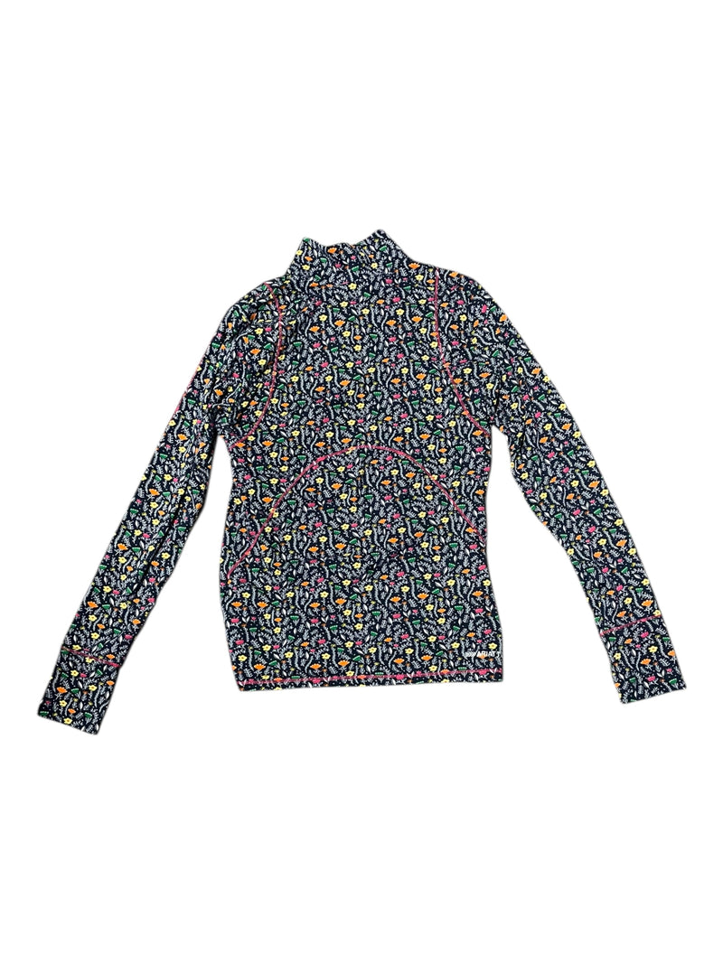 Ariat Winter 1/4 Zip Base Layer - Navy/Flowers - M - USED