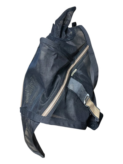 Noble Outfitters Fly Mask - Black/Tan - XL Warmblood - USED
