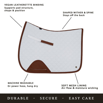 Dressage Pad, Herringbone & Cognac