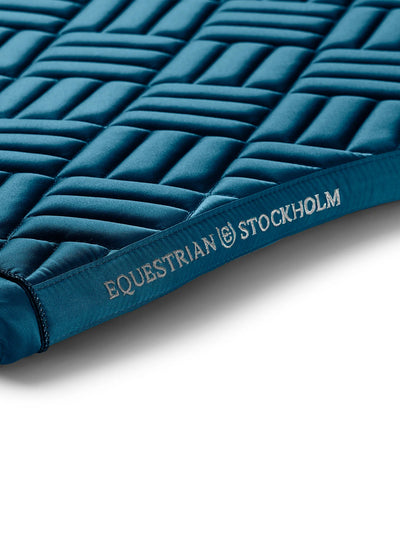 Equestrian Stockholm Modern Saddle Pad - Teal Bue