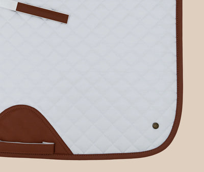 16C Dressage Pad - White & Cognac