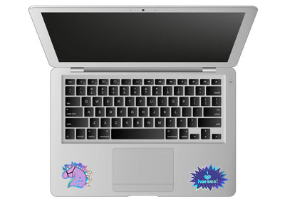 Holographic Sticker Sheet / Love Horse / 4 peel-off stickers