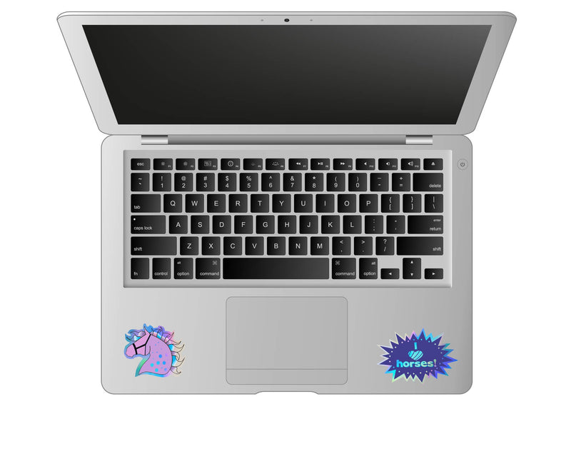 Holographic Sticker Sheet / Love Horse / 4 peel-off stickers