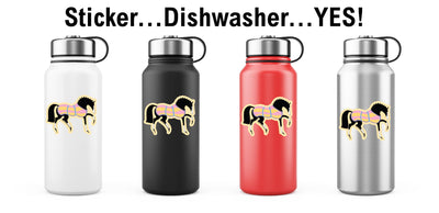 3" Tumbler Horse Sticker / Pink Show Ring Horse / WATERPROOF