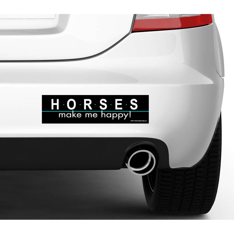 Horse Bumper Sticker / Horses Make Me Happy / Pretty
