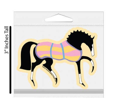 3" Tumbler Horse Sticker / Pink Show Ring Horse / WATERPROOF