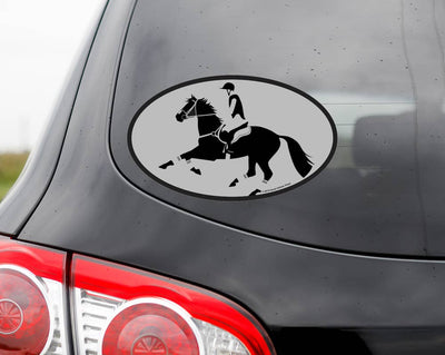 Oval Equestrian Horse Sticker / Eventer 3 Day / WATERPROOF