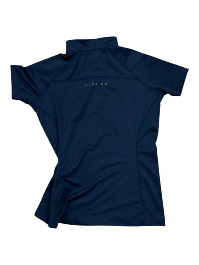 Aubrion SS 1/4 Zip - Navy/Green - Youth 11-12 Years - USED