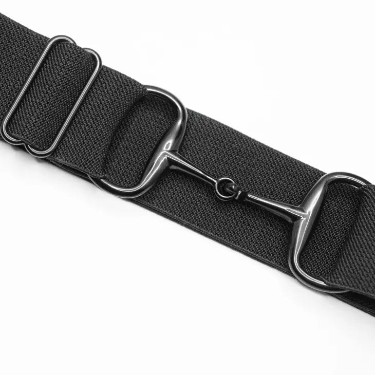 Ellany Belt Black - 1.5" Black Snaffle Elastic Belt
