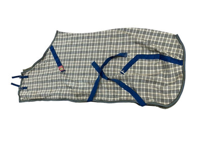 Baker Stable Sheet - Baker Plaid/Navy - Size 80" - USED