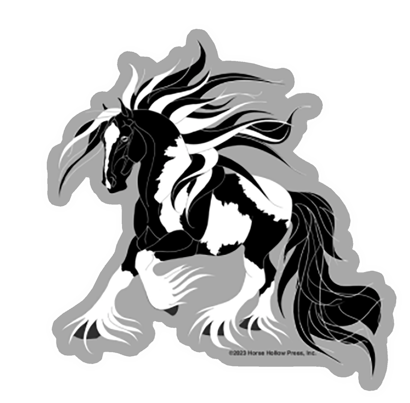 3" Tumbler Horse Sticker / Gypsy Vanner Horse / WATERPROOF