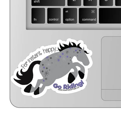 3" Tumbler Horse Sticker / Instant Happy / WATERPROOF