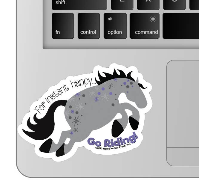 3" Tumbler Horse Sticker / Instant Happy / WATERPROOF