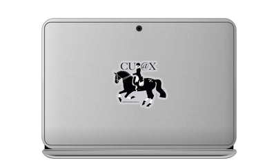 3" Tumbler Horse Sticker / CU @ X Dressage / WATERPROOF