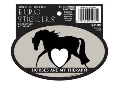 Oval Equestrian Horse Sticker / Therapy / WATERPROOF