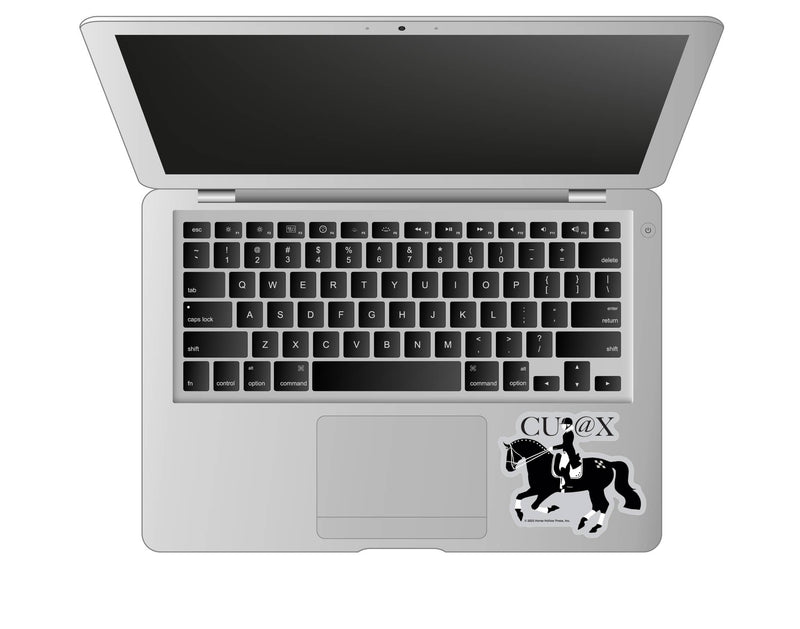 3" Tumbler Horse Sticker / CU @ X Dressage / WATERPROOF