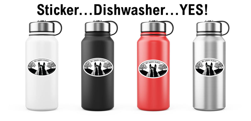 3" Tumbler Horse Sticker / Happy Place Trail  / WATERPROOF