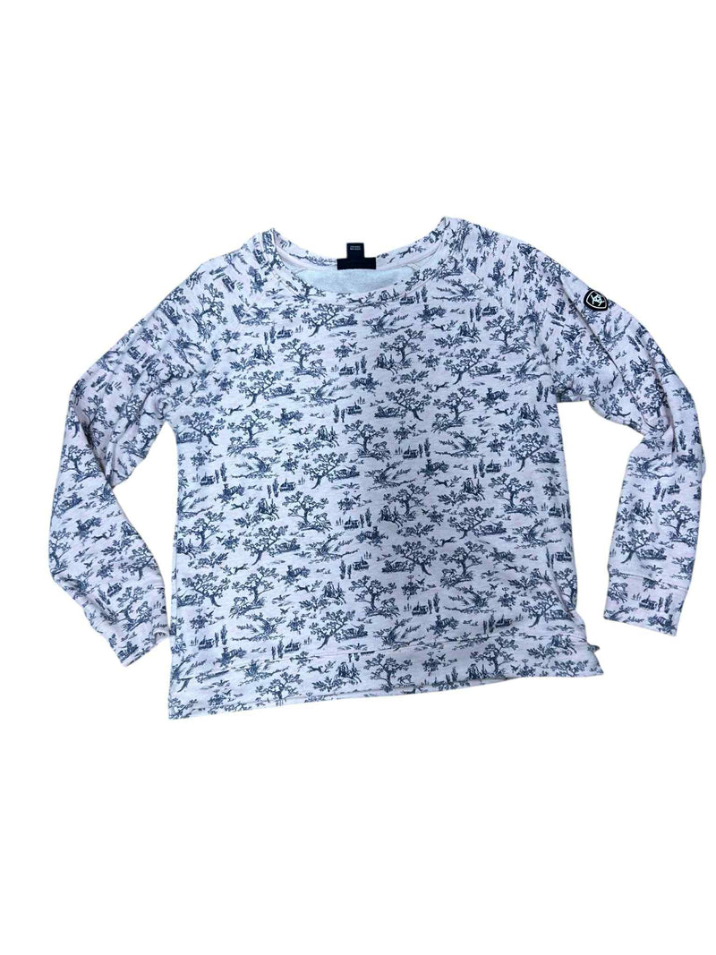 Ariat Toile Sweatshirt - Large - Pink and Blue - USED