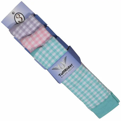 Tuff Rider Gingam 3 Pack Socks