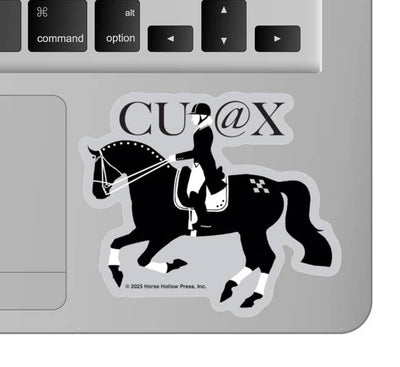 3" Tumbler Horse Sticker / CU @ X Dressage / WATERPROOF