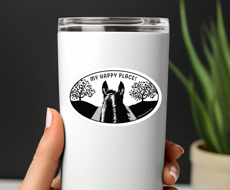 3" Tumbler Horse Sticker / Happy Place Trail  / WATERPROOF