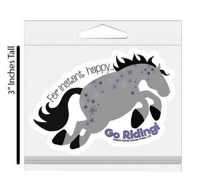 3" Tumbler Horse Sticker / Instant Happy / WATERPROOF