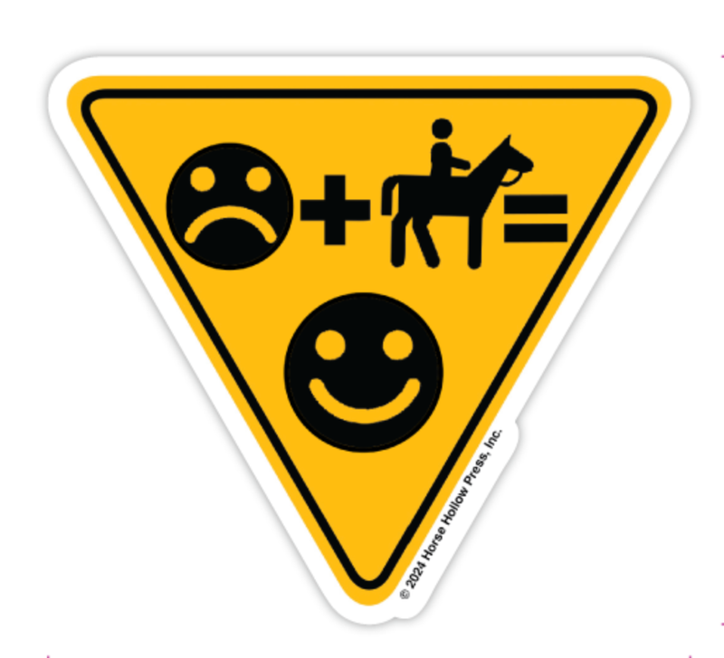3" Tumbler Horse Sticker / Frown, Ride = Smile / WATERPROOF