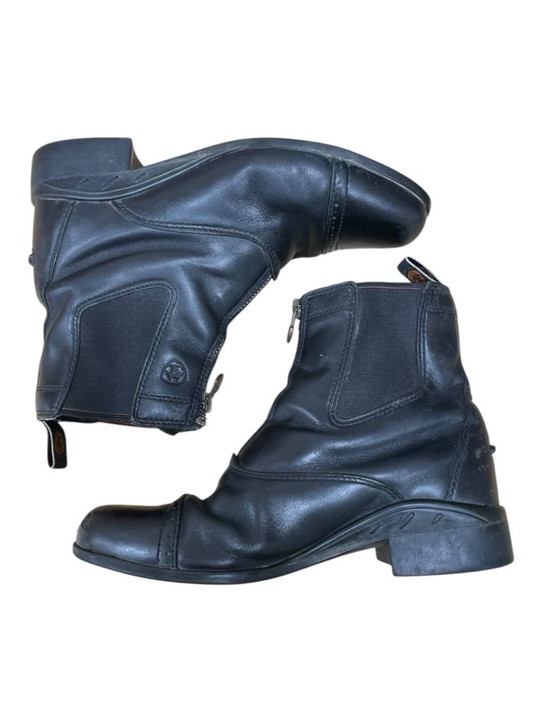 Ariat Zip Paddock Boot - Black - Youth 3 - USED