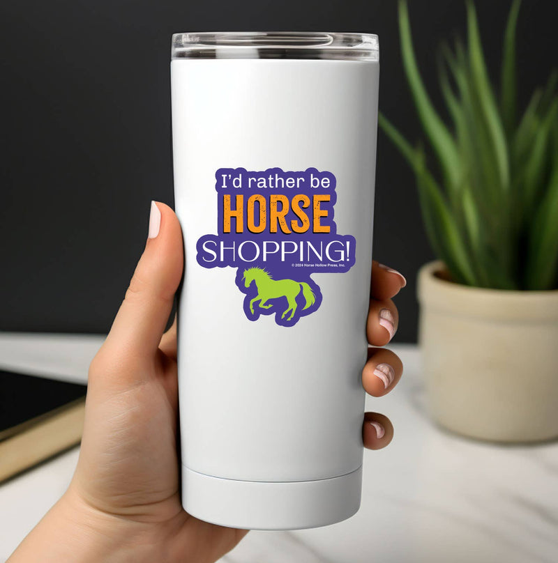 3" Tumbler Horse Sticker / Horse Shopping / WATERPROOF