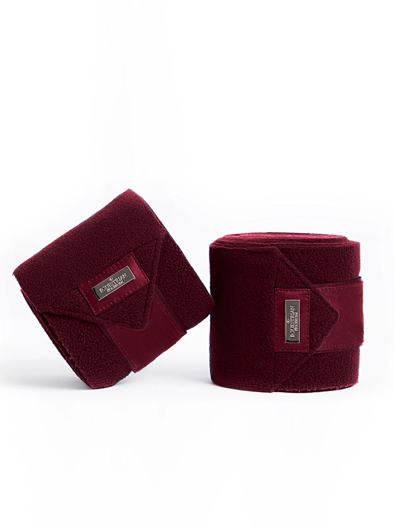 Equestrian Stockholm Bordeaux Fleece Bandages