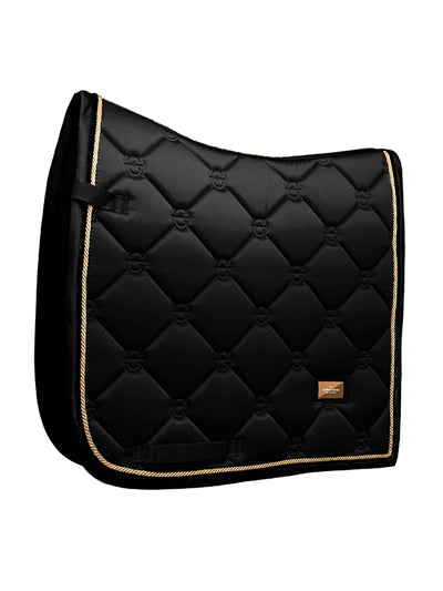 Equestrian Stockholm Black and Gold Saddle Pad