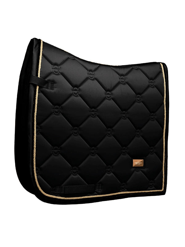 Equestrian Stockholm Black and Gold Saddle Pad