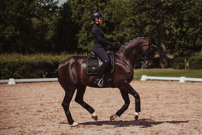 Equestrian Stockholm Black and Gold Saddle Pad