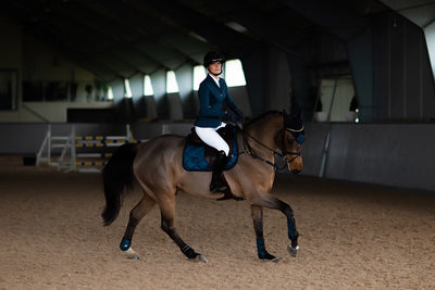 Equestrian Stockholm Blue Meadow Glimmer Saddle Pad