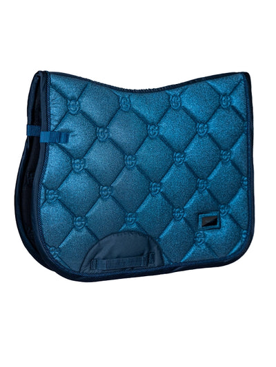 Equestrian Stockholm Blue Meadow Glimmer Saddle Pad