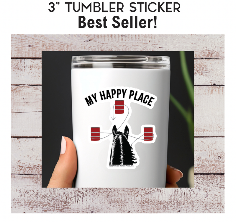 3" Tumbler Horse Sticker / Western Barrel Race / WATERPROOF
