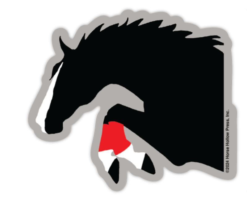 3" Tumbler Horse Sticker / Jumper Red Wraps / WATERPROOF