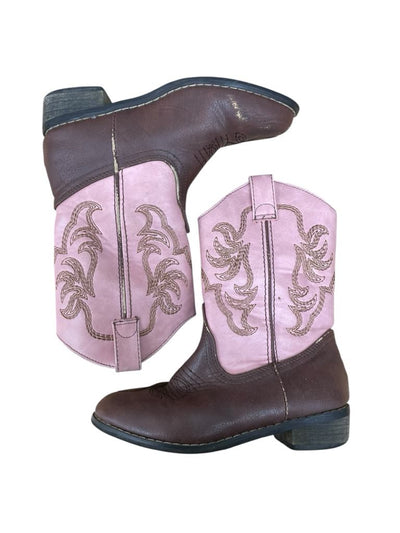Unbranded Cowgirl Boots - Pink/Brown - Youth 12 - USED