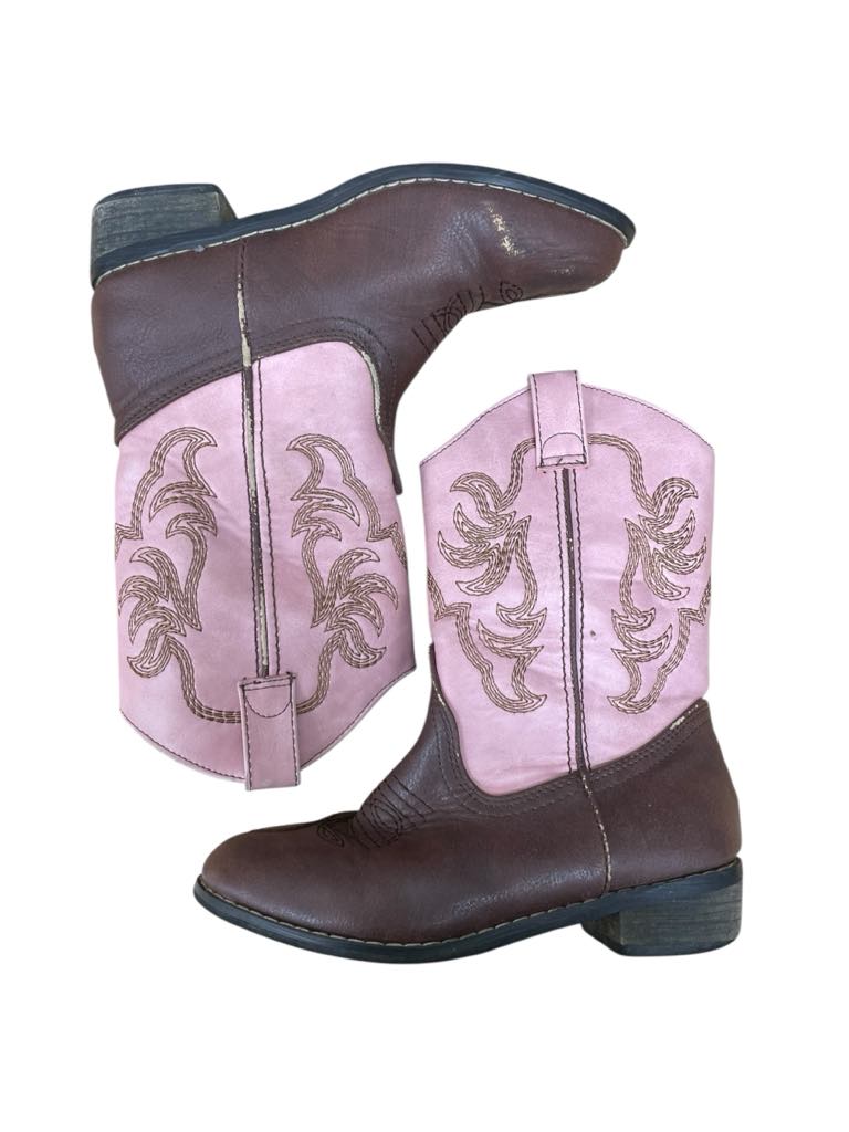 Unbranded Cowgirl Boots - Pink/Brown - Youth 12 - USED