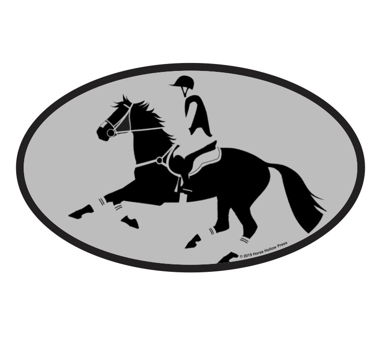 Oval Equestrian Horse Sticker / Eventer 3 Day / WATERPROOF
