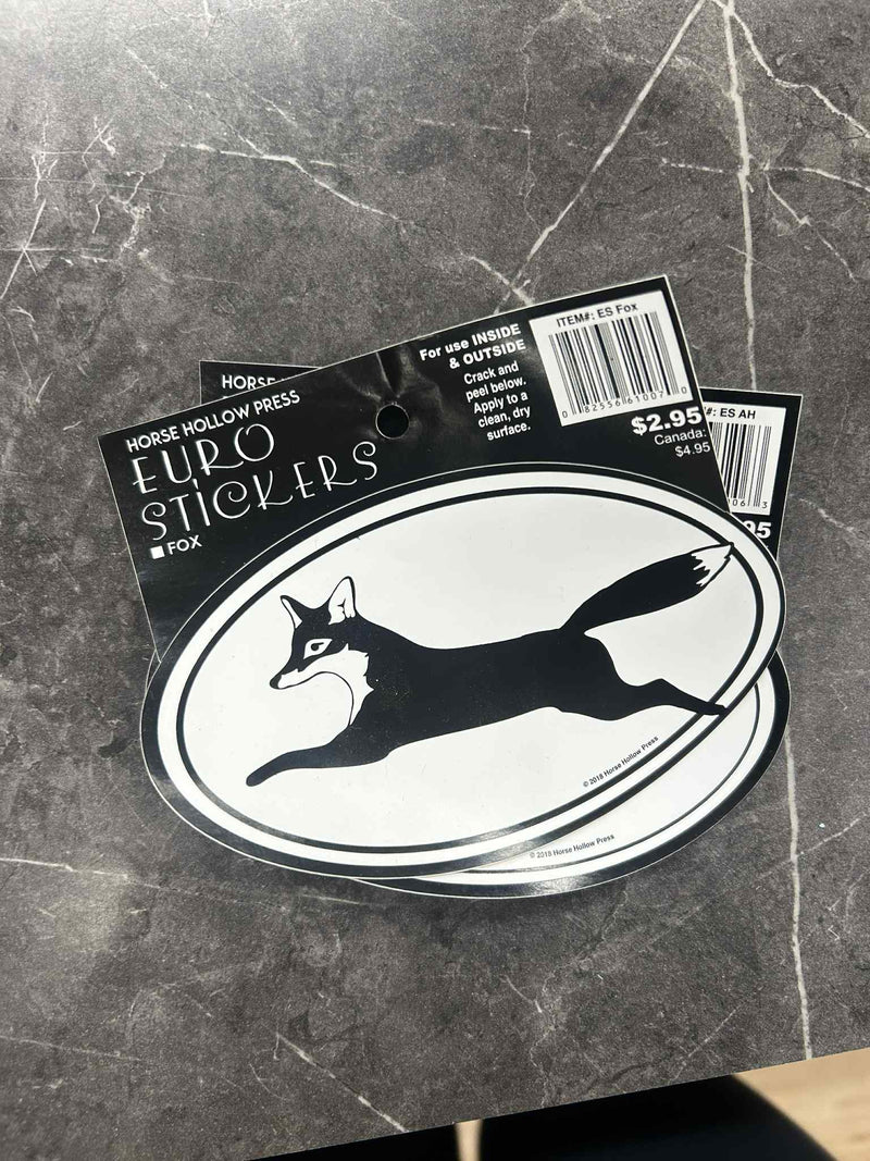 Euro Oval Sticker Fox